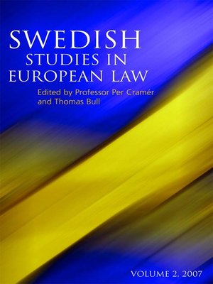 cover image of Swedish Studies in European Law, Volume 2